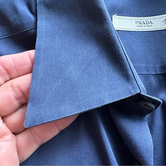 Prada Men’s Navy Button Down Shirt - Picture 5 of 8